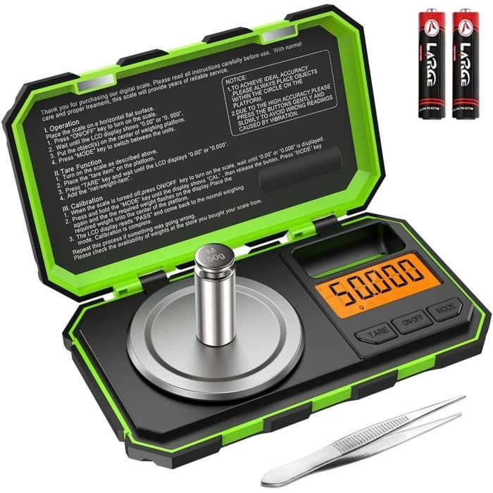 Lot De 16 Poids D'étalonnage De Précision - Total 500 G (10 Mg à 200 G) - Acier Inoxydable - Avec Pince à épiler