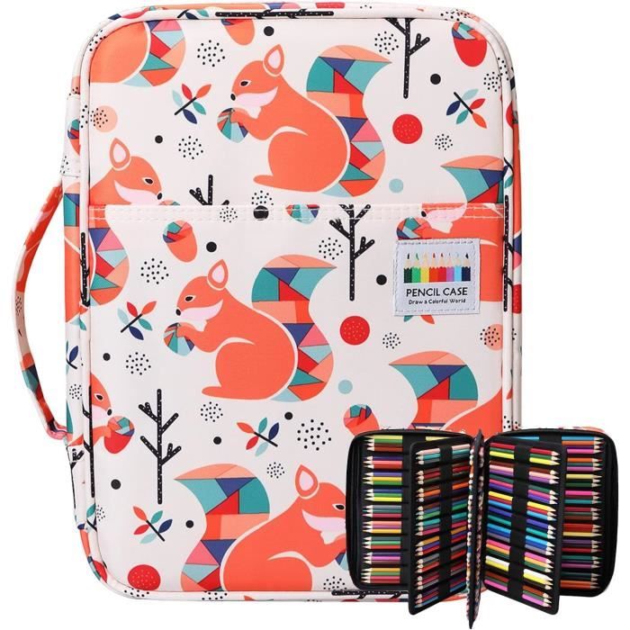 Toile Pochette à Glissière 4 Set Sacs Crayon Boîte Stockage Poche pour