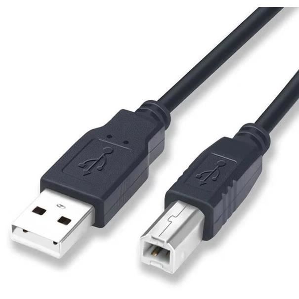 3M Cable de racordement USB A mâle vers USB B mâle - Pour relier un pc et une imprimante, scanner, copieur etc 3M