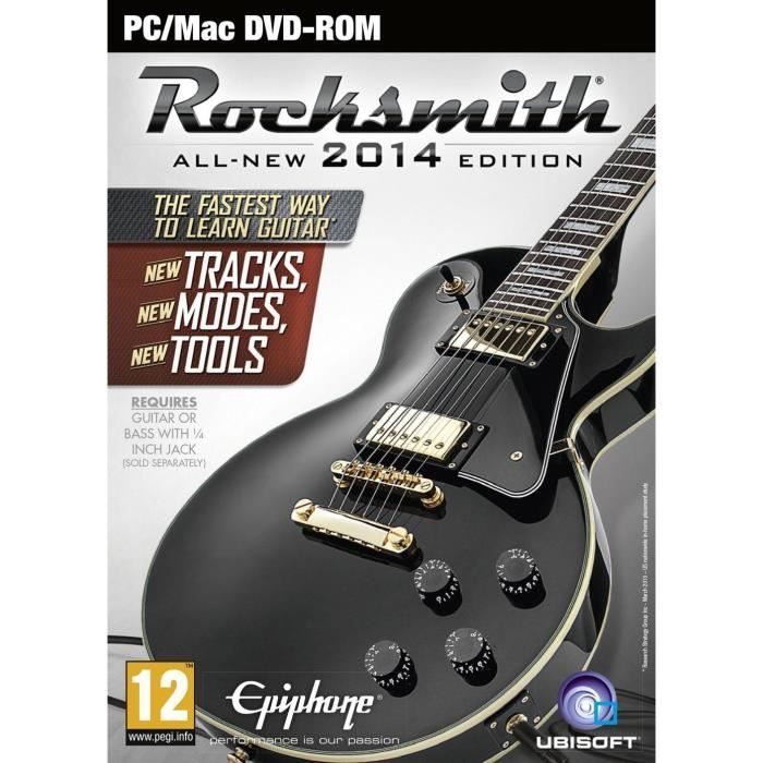 Jeu musical Ubisoft Rocksmith 2014 avec Cable inclus Version en boîte Plateforme PC PEGI 12+