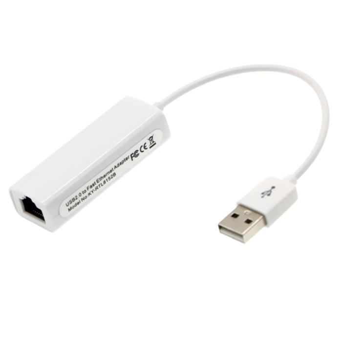 Adaptateur Ethernet USB 2.0 Network Hub 10/100 Mbps Vers RJ45 Lan Network Card Footful