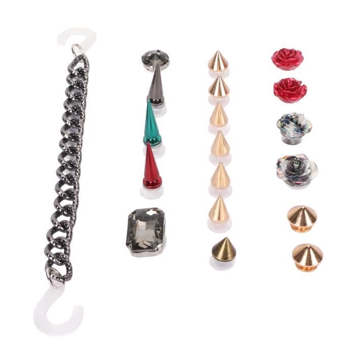 20 Pièces Clips Chaussures Métalliques Décoratifs Fer Boucles