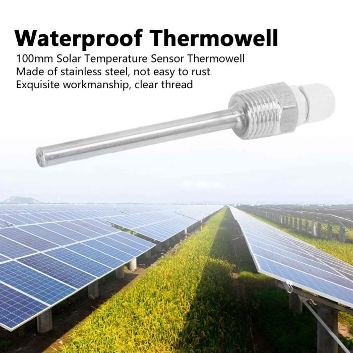 Puits Thermométrique (Thermowell) En Acier Inoxydable | Filetage NPT 1/2" Mâle Et Femelle | Longueur 12.1 Cm | Pour Protection Capteur De Température