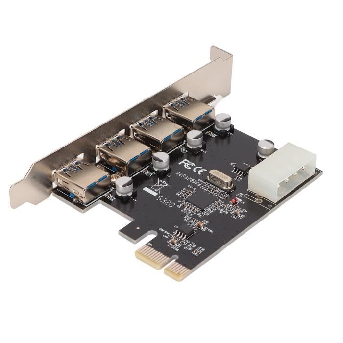 Carte D'Extension PCIE 1 X Vers USB3.2 PCI-E 4 Ports USB3.2 Adaptateur