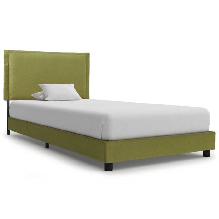 vidaXL Cadre de lit sans matelas vert tissu 90x200 cm 280996
