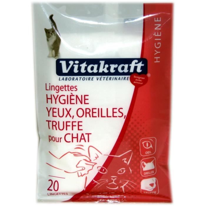 Vitakraft Paquets De Lingettes Hygiene Yeux Oreilles Et Truffe Pour Chat Achat Vente Lingette Pour Animal Lingettes Hygiene Chat Cdiscount