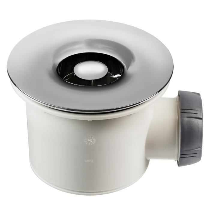 WIRQUIN Bonde de douche Tourbillon - Ø 90 mm - Grille en ABS chrome