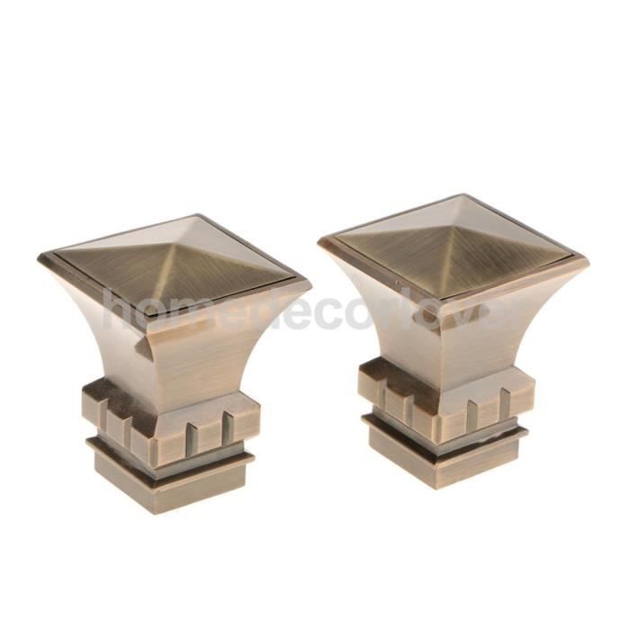 My Deco Match embout pour tringle à rideaux 25mm bronze 2 pièces | Hubo