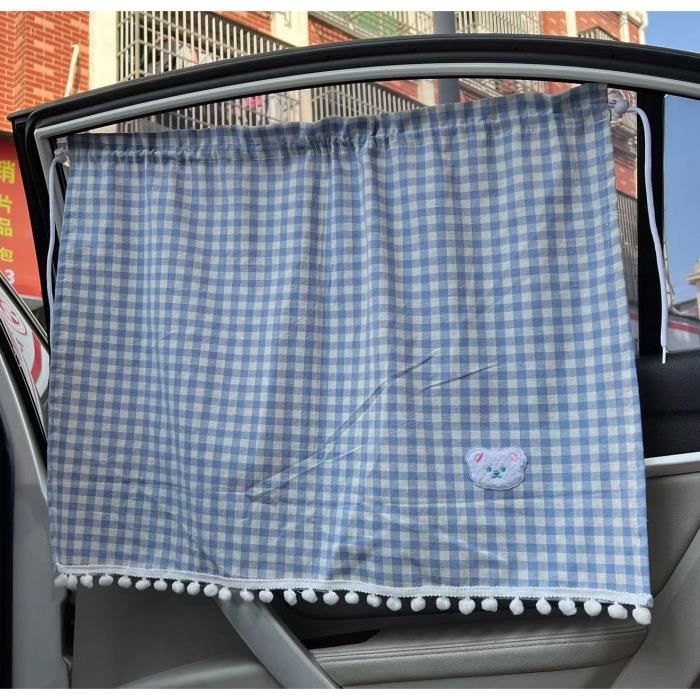 Pare-Soleil Universel Pour Voiture Enfants - 2 Pièces, Protection UV 92%, Moustiquaire Intégrée - Installation Facile Sans Ventouses - 9