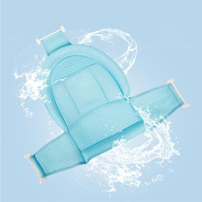 Tapis De Bain Pour Bébé Avec Oreiller Intégré - Taille 44x38 Cm - En Polyester Et Coton - Confort Et Sécurité - 4