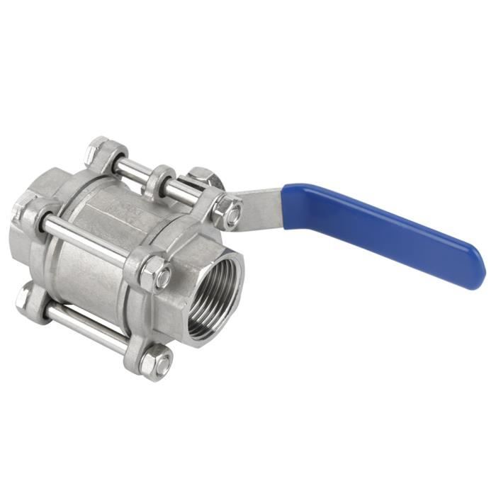 Robinet à Bille 3 Voies Laiton — Filetage 1/4" G Femelle, Avec Port L, Anti-rouille, Lot De 2