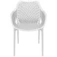 Chaise de jardin / terrasse 'SISTER' blanche en matière plastique-1