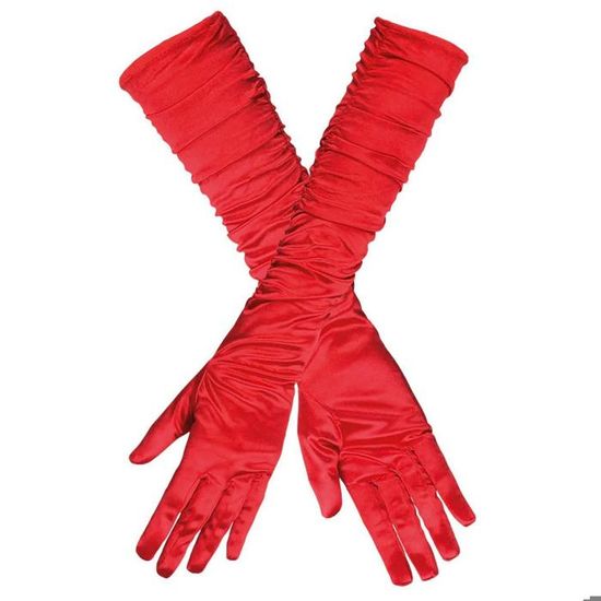 Gants Longs élégants Rouge Martinet - Taille Unique, Marque Patrice Catanzaro, Neufs étiquetés