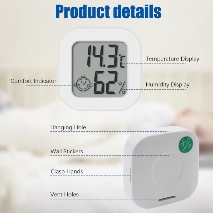Thermomètre Hygromètre Température air humidité - Cdiscount