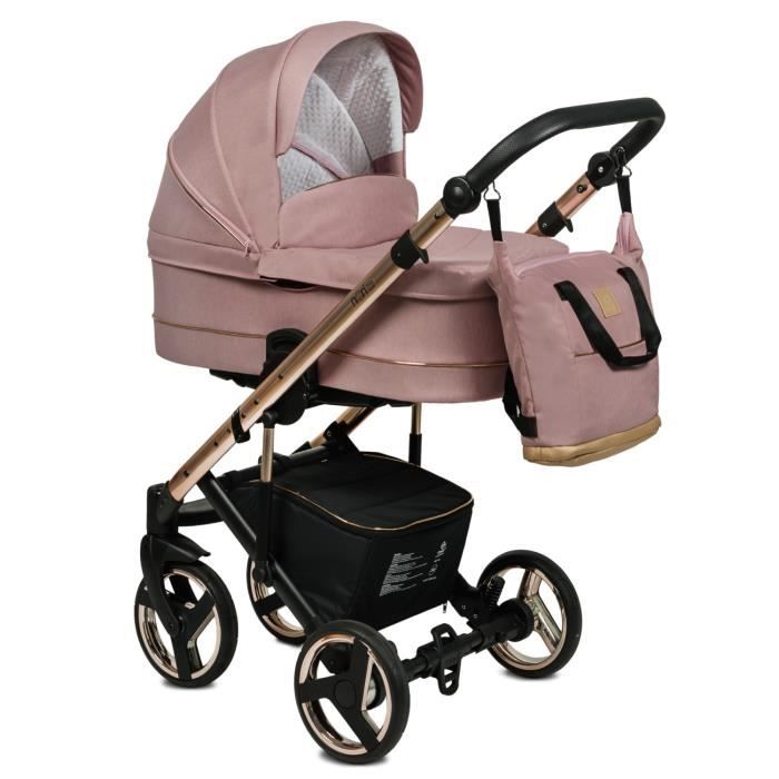 sac à langer de luxe pour bébé - sac landau - sac poussette - rose