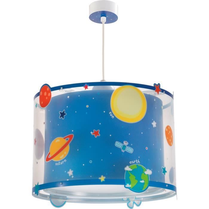 Lampe De Chevet Planètes Système Solaire - Veilleuse Enfant Bleu Spatial