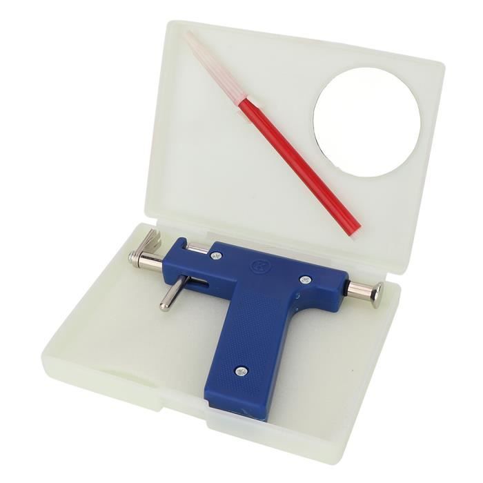 AMSLSIU Manuel Nez Perceur Portable Métal Sourcils Oreille Piercing Outil Bricolage Artisanat Beauté Bijoux Percer Goujons Accessoire, Acier Blanc