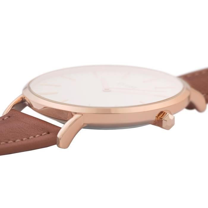 Montre cluse deals bracelet marron