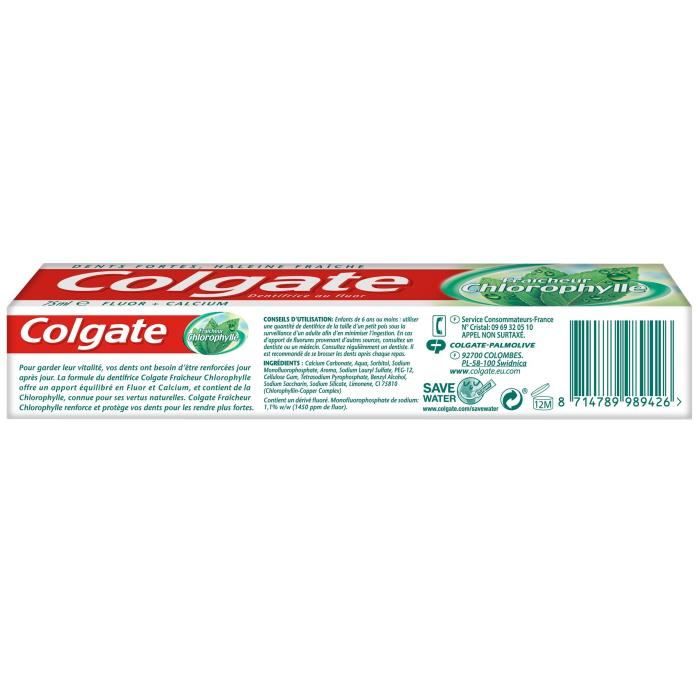 tube de dentifrice colgate retour