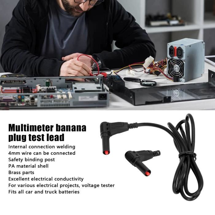 PATIKIL Multimètre Test Câble Ensemble, 4 Ensemble Banane