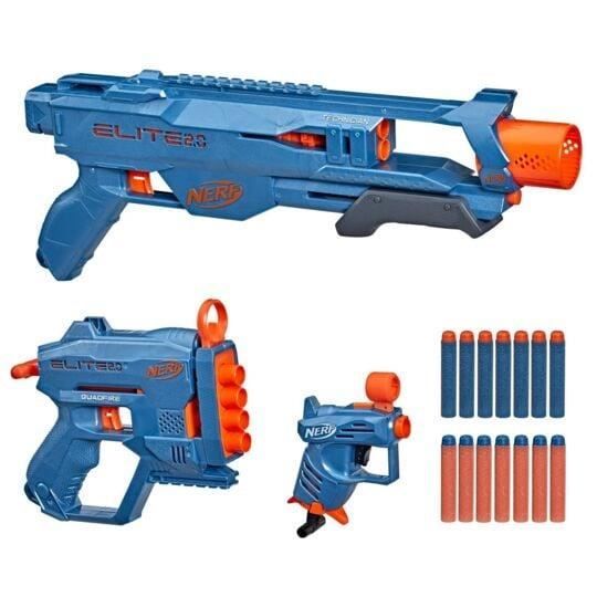 Fusil NERF fusil bleu avec 20 fléchettes en mousse