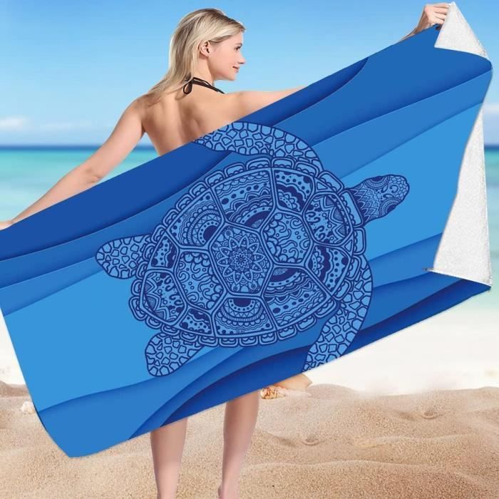 PSG Serviette de Plage Bleu PSG 70x120cm pas cher 