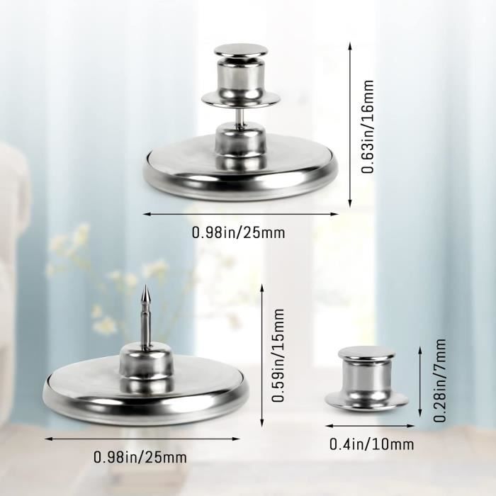 10 Paires Fermetures Magnétiques Pour Rideaux - Adhésif Puissant, Noir, Fixation Sans Perçage