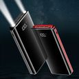 MINGJIA®50000mAh 3USB miroir batterie externe LED lampe LCD affichage numérique alimentation mobile pour tous les téléphones(Rouge)-2