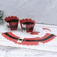 48 pièces Noël Santa Clause Design Cupcake Insert Cards Cartes figurine decor de gateau articles - decoration de fete-2