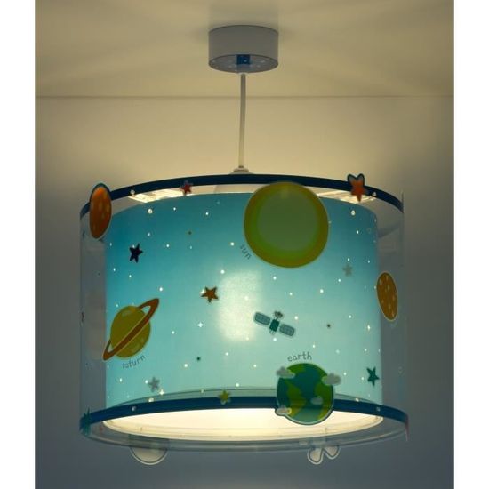 Luminaire Suspension Planètes Pour Enfant - Décoration Chambre Thème Système Solaire