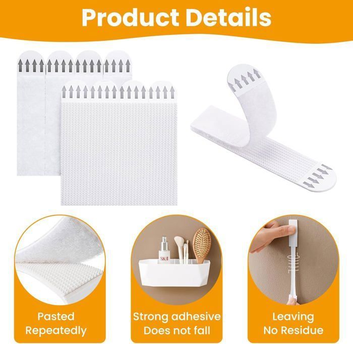 Bubuyun 100PCS Accroche Tableau Sans Percer Crochets Pour Photos Sans