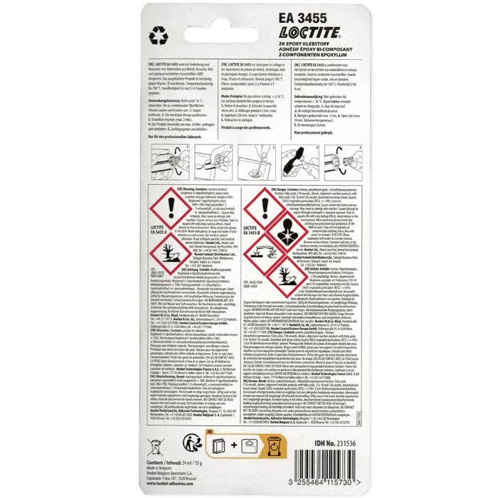 LOCTITE EA 3455 ADHESIF EPOXY BI-COMPOSANT REPARATEUR ALUMINIUM ...