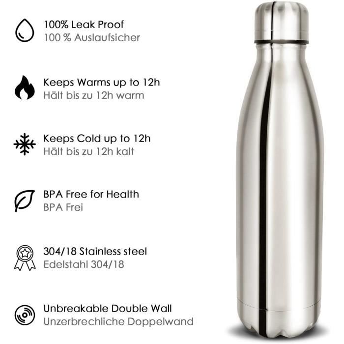 Cmxing Thermo Gourde Bouteille D eau Acier Inoxydable Isol e