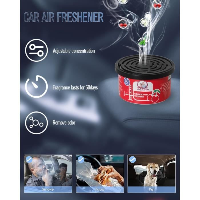 Désodorisant De Voiture 110 Ml - Élimine Les Mauvaises Odeurs, Parfum Frais Durable - Pour Auto, Maison, Bureau - Format 9 X 7 Cm