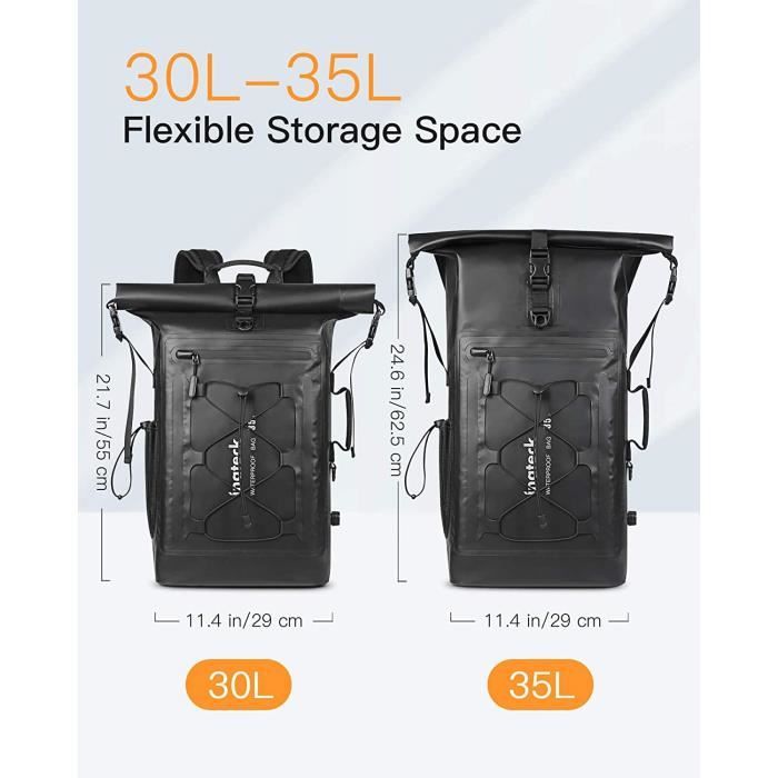 Sac Isotherme Pour Bouteille D’eau, Grande Capacité, étanche, Fixation Vélo, Noir