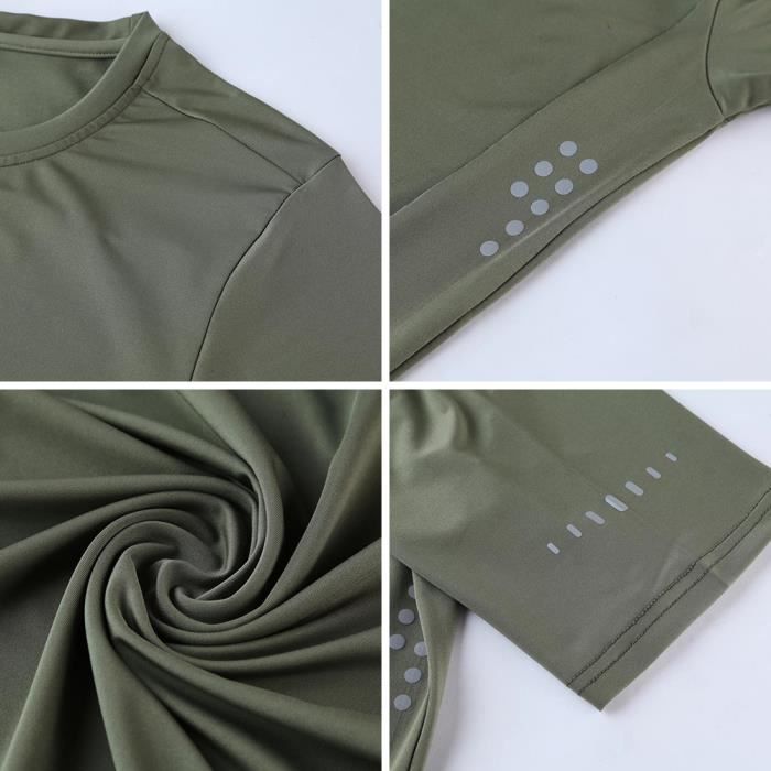 T-Shirt Compression Homme - Sport Fitness Séchage Rapide - 92% Polyester 8% Élasthanne - S-XXL