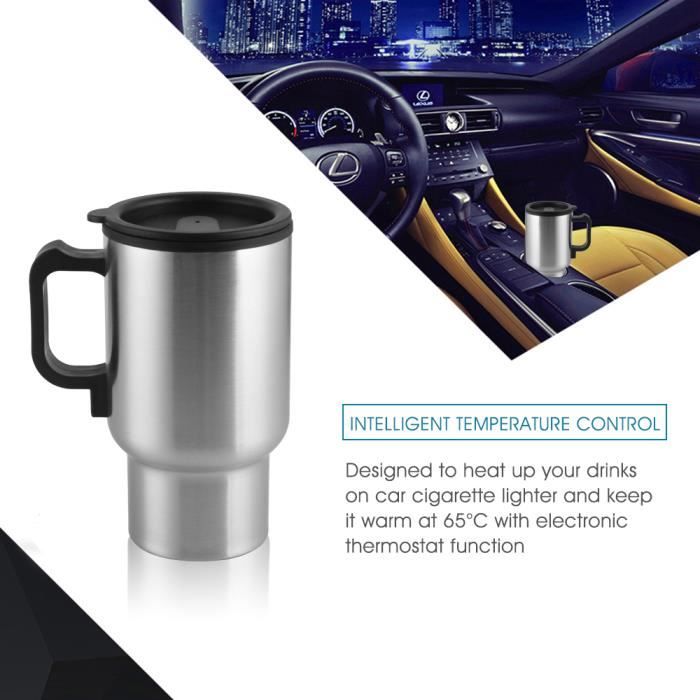 12V voiture allume cigare chauffant isolé tasse à vide Coupe de chauffage  de voiture en acier inoxydable Travel Coffee Mug - Cdiscount Sport