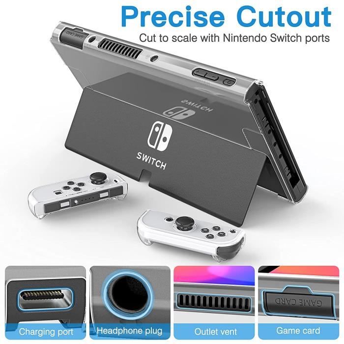 Étui de Transport pour Nintendo Switch OLED 2021, avec Coque de protection,  Protecteur d'écran pour Nintendo Switch OLED - Cdiscount Jeux vidéo