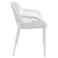 Chaise de jardin / terrasse 'SISTER' blanche en matière plastique-3