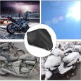 Housse de Protection pour Moto Exterieur, Couverture Imperméable en Polyester 210T pour Moto, Scooter, Taille: XXL, Couleur: Noir-3