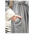 NetBoat Longue Peignoir Femme Robe de Chambre Chaud Hiver Flanelle Peignoir de Bain ---L(55KG-80KG)-3