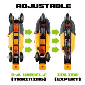 Patins à roulettes multifonction 2 en 1 à 4 roues réglables - Pour patinage, fête, adulte et enfant (avec lumière LED), EUR41