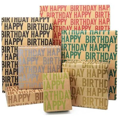 Papier D Emballage Joyeux Anniversaire Pour Adultes Enfants Filles Papier D Emballage Cadeau Recycle Multipack Etiquettes Cadeaux Cdiscount Beaux Arts Et Loisirs Creatifs