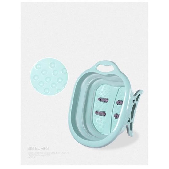bassine pliable pied massage bain de pied spa thalasso balneotherapie bassin de lavage pliant blue cdiscount jardin