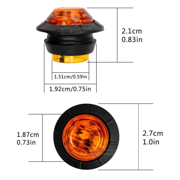 Ampoule LED W5W Orange / Éclairage habitacle / clignotant latéral