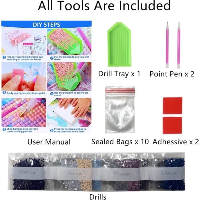 Kit Peinture Diamant 5D Feelive 30x40cm - Art DIY Avec Strass, Décoration Intérieure Pour Adultes Et Enfants