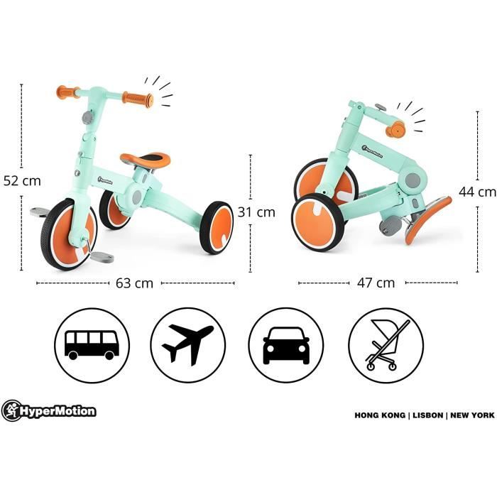 HyperMotion V lo Multifonctions Draisienne Tricycle pour enfants