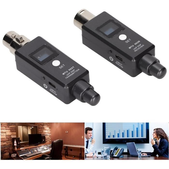 Cocosity Adaptateur de microphone sans fil Récepteur D'émetteur de