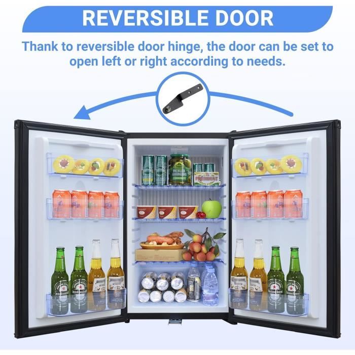 Techomey Frigo Tiroir Camping Car, 50 L, Frigo Camping 12V 220V Pour Maison, Caravane, Fourgon