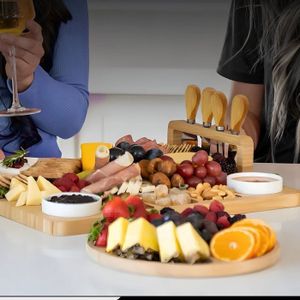 Plateau De Service Rectangulaire Noir Grand Format - Plateau à Fromage Et Charcuterie Pour Table